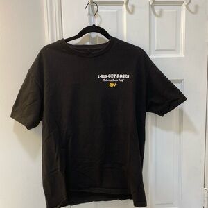 Black Graphic T-Shirt with White and Yellow Print GRATEFUL.